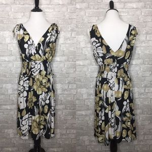 Just Love v neck sleeveless floral dress